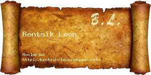 Bentsik Leon névjegykártya